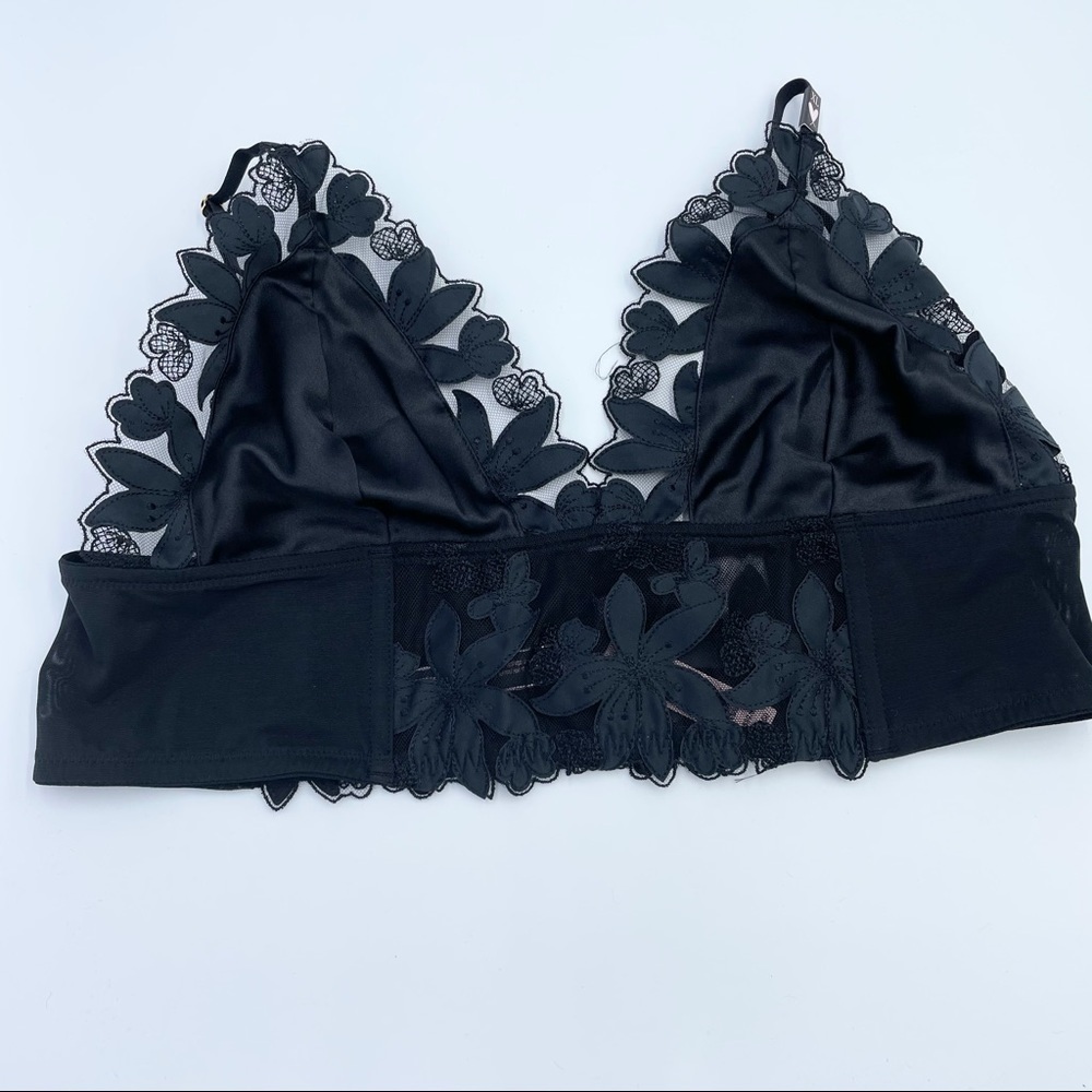 Victoria Secret Unlined Floral Sexy Lace Bralette Sz XL - Picture 5 of 10